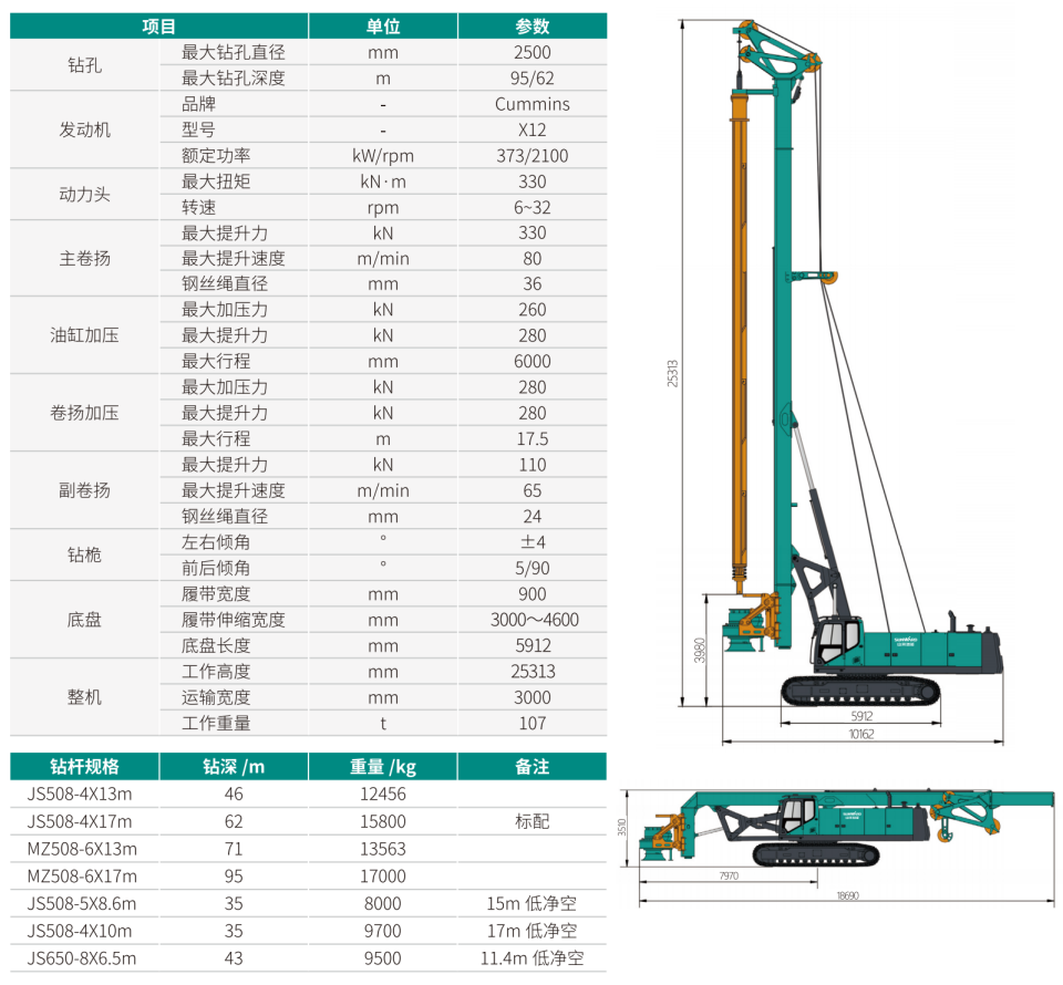 SWDM320F 大型多功能旋挖钻机